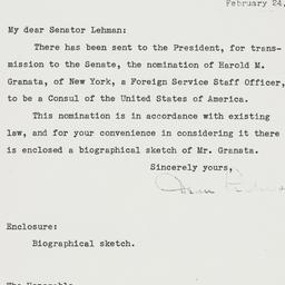 Letter: 1950 February 24