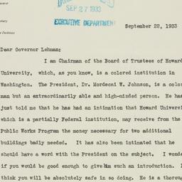 Letter: 1933 September 22