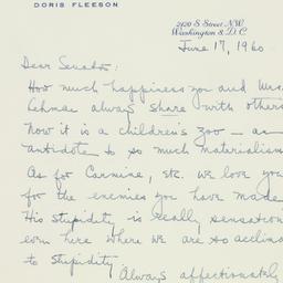 Letter: 1960 June 17