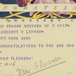 Telegram: 1949 November 9