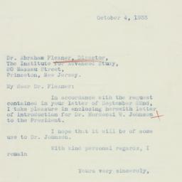 Letter: 1933 October 4