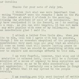 Memorandum: 1951 July 6