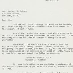 Letter: 1939 May 18