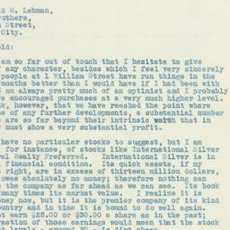 Letter: 1931 October 8