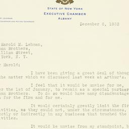Letter: 1932 December 6