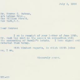 Letter: 1936 July 2