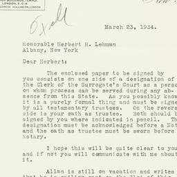 Letter: 1934 March 23