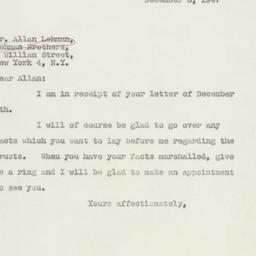 Letter: 1947 December 6