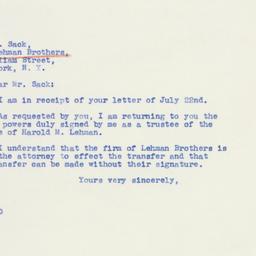 Memorandum: 1940 July 23