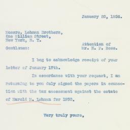 Letter: 1936 January 20