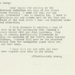 Letter: 1951 February 3