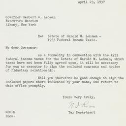 Letter: 1937 April 23