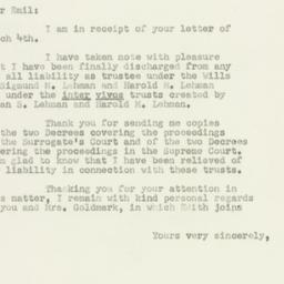 Letter: 1952 March 6