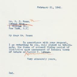 Letter: 1941 February 21