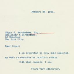 Letter: 1934 January 23