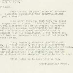 Letter: 1950 November 14
