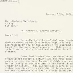 Letter: 1934 January 13