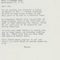 Letter: 1960 May 14