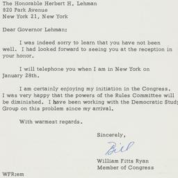 Letter: 1961 January 21