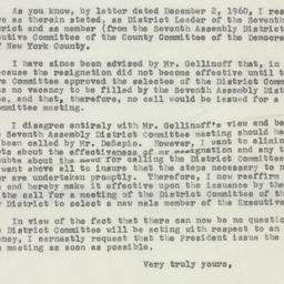 Letter: 1961 January 2