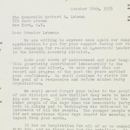 Letter: 1959 October 16
