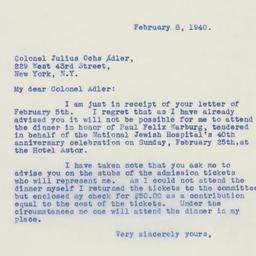 Letter: 1940 February 8