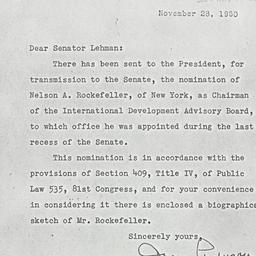Letter: 1950 November 28