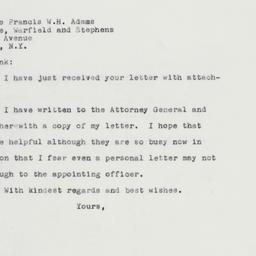 Letter: 1961 January 24