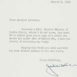 Letter: 1952 March 6