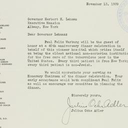 Letter: 1939 November 13