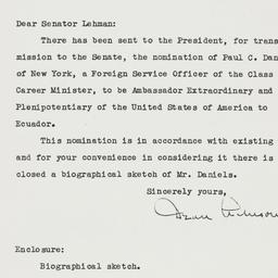 Letter: 1950 December 14