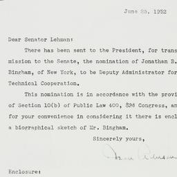 Letter: 1952 June 25
