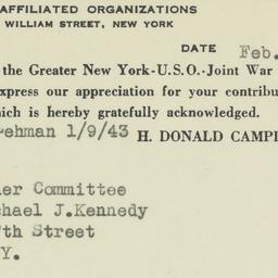Ephemera: 1943 February 3