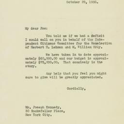 Letter: 1936 October 29