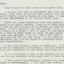 Letter: 1956 October 1