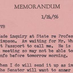 Letter: 1956 January 24