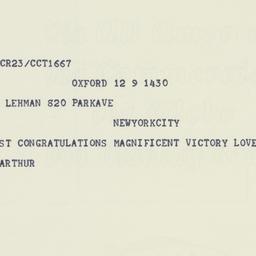 Letter: 1961 September 9