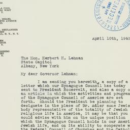 Letter: 1940 April 10