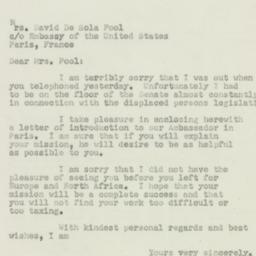 Letter: 1950 March 9