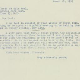 Letter: 1947 March 21