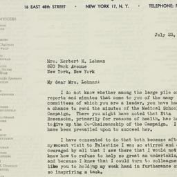 Letter: 1947 July 23