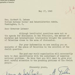 Letter: 1945 May 17