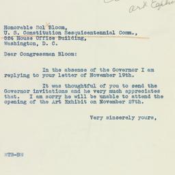 Letter: 1937 November 20