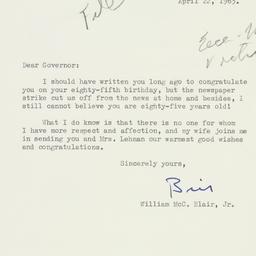 Letter: 1963 April 22