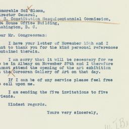 Letter: 1937 November 19