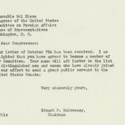 Letter: 1946 October 9