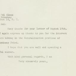 Letter: 1948 August 22