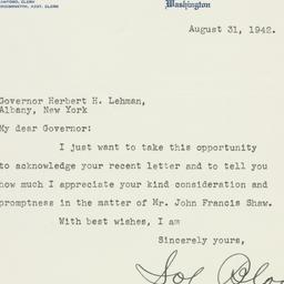 Letter: 1942 August 31