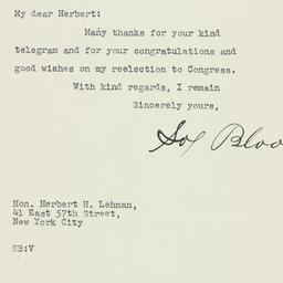 Letter: 1948 November 9