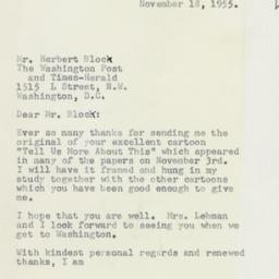 Letter: 1955 November 18